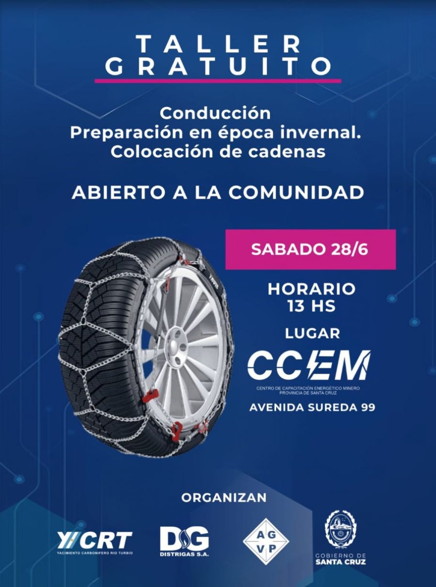 Río Gallegos se prepara para el invierno con Taller Gratuito sobre Conducción Segura y Colocación de Cadenas