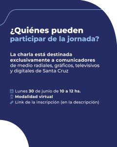 Se realizará una jornada sobre Abordaje Responsable de Noticias de Suicidio en Santa Cruz