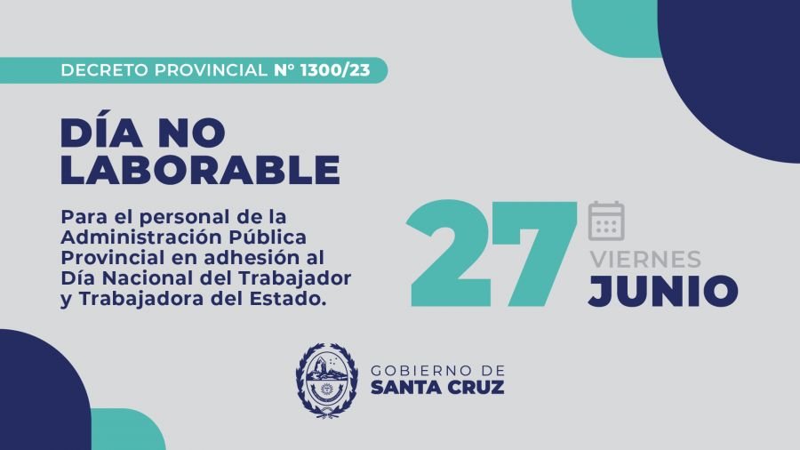 El Gobierno informó que este viernes será jornada no laborable para la Administración Pública Provincial