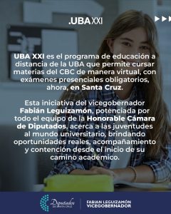 Leguizamón celebró el acceso de los estudiantes santacruceños al CBC de la UBA en modalidad a distancia