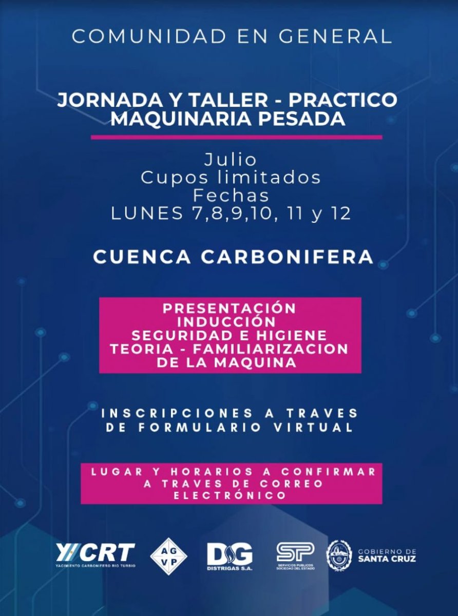 Realizarán capacitación sobre Maquinaria Pesada en la Cuenca Carbonífera