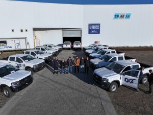 Caleta Olivia: Vidal participó de la recepción y presentación de la nueva flota vehicular para Distrigas S.A.