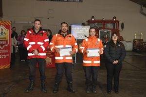 Personal de Protección Civil recibió certificados del curso “Auxiliares de Bomberos”