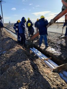 Avanzan las obras civiles para la extensión del Interconectado en Jaramillo y Fitz Roy
