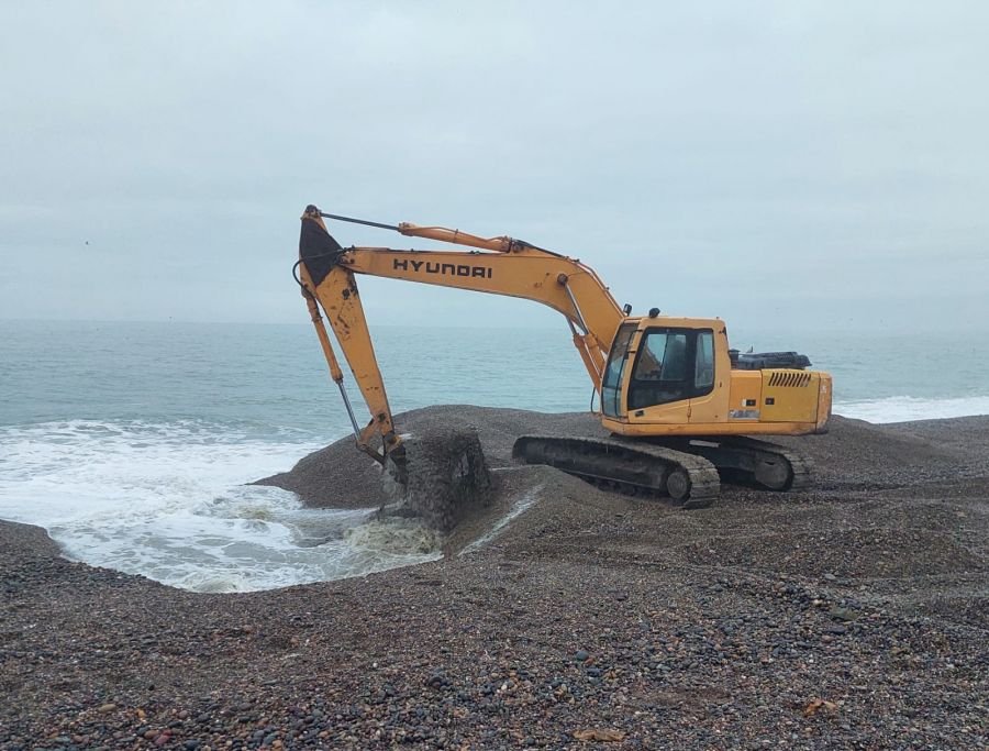Servicios Públicos realizó trabajos en la toma de agua de mar de Puerto Deseado