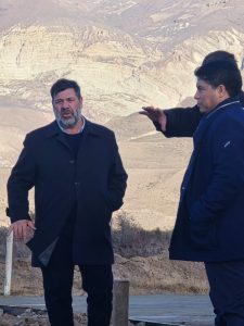 Vidal recorrió el proyecto vitivinícola que impulsa el Consejo Agrario Provincial en Lago Posadas