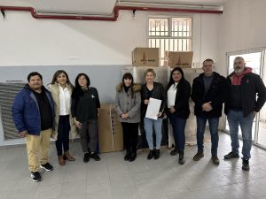 Pico Truncado: el CPE entregó equipamiento escolar junto a autoridades provinciales