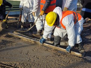 Más infraestructura para el deporte: Comenzó el trabajo de hormigonado en el predio de la AIFB