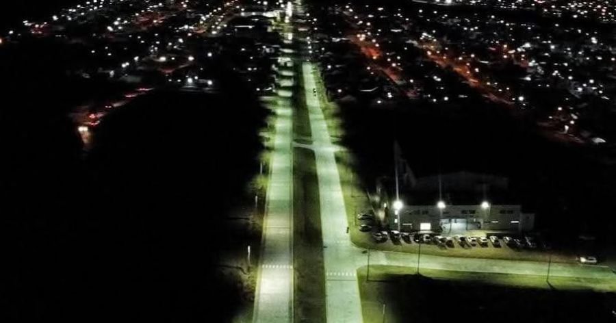Iluminación LED y asfaltado completo en la Avenida Tierra del Fuego de Caleta Olivia