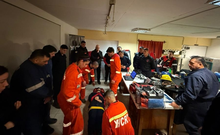 Por primera vez en Santa Cruz se realizó curso de rescate en interior de mina