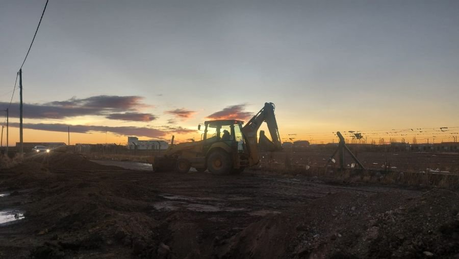 El Gobierno Provincial refuerza obras en el Barrio 22 de Septiembre de Río Gallegos