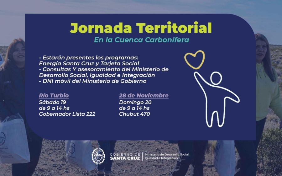 El Ministerio de Desarrollo Social realizará operativos territoriales en la Cuenca Carbonífera