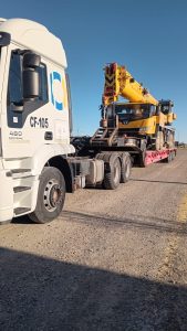Rutas santacruceñas: viales controlan e inspeccionan los transportes de carga