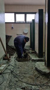 Comenzaron las obras de renovación del sistema cloacal en el Jardín de Infantes N°16 de Río Gallegos