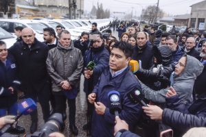 Vidal habló de las empresas públicas, el Frente Federal y la instalación de la planta de alimento balanceado