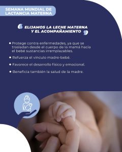 La Semana Mundial de la Lactancia materna remarca la importancia de la nutrición y el acompañamiento