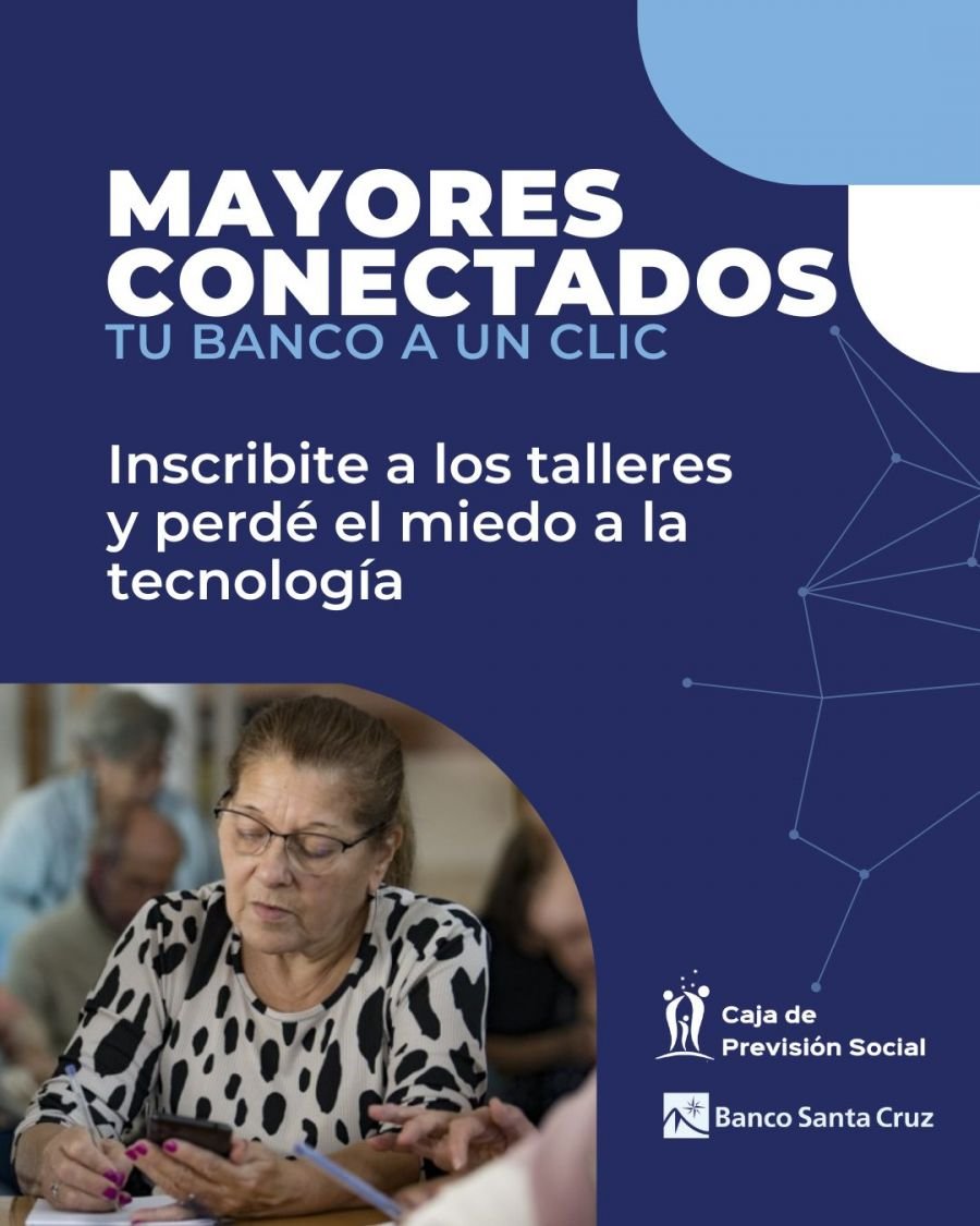La Caja de Previsión Social acompaña el lanzamiento del programa Mayores Conectados en Santa Cruz