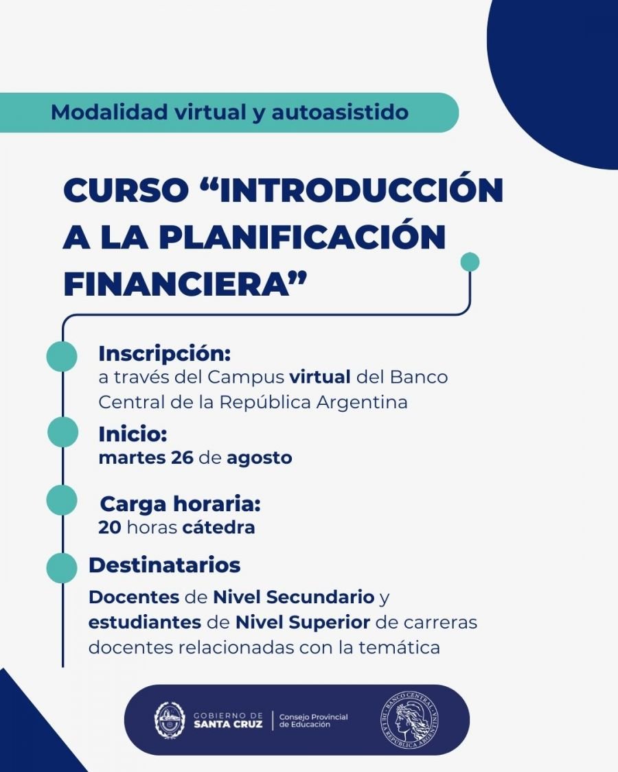 Invitan al curso virtual “Introducción a la planificación financiera”