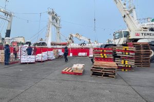 Puerto Deseado: seis buques y más de 200 toneladas reactivaron el puerto en un solo día