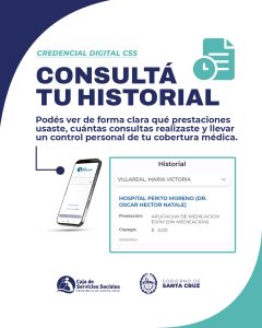 Caja de Servicios Sociales: Pódes consultar tu historial en la credencial digital