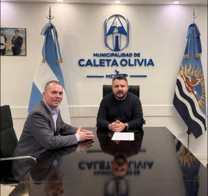 Álvarez recorrió Pico Truncado y Caleta Olivia junto a los intendentes Anabalón y Carrizo