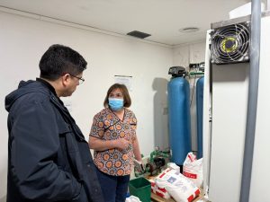 El gobernador Vidal llegó de sorpresa y recorrió el Hospital Regional Río Gallegos