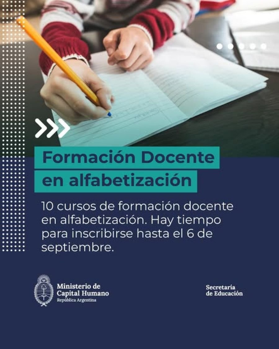 Comenzó la inscripción a cursos virtuales sobre alfabetización para docentes