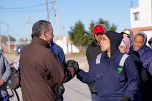 Daniel Álvarez se reunió con el intendente Carambia en Las Heras y recorrió obras