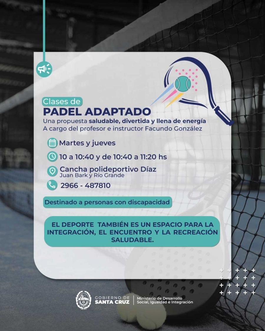 Clases de Pádel Adaptado: Dictan propuesta inclusiva y saludable