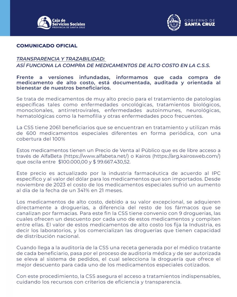 Transparencia y trazabilidad: así funciona la compra de medicamentos de alto costo en la Caja de Servicios Sociales