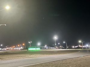 Cañadón Seco cuenta con un nuevo sistema de iluminación en su acceso norte