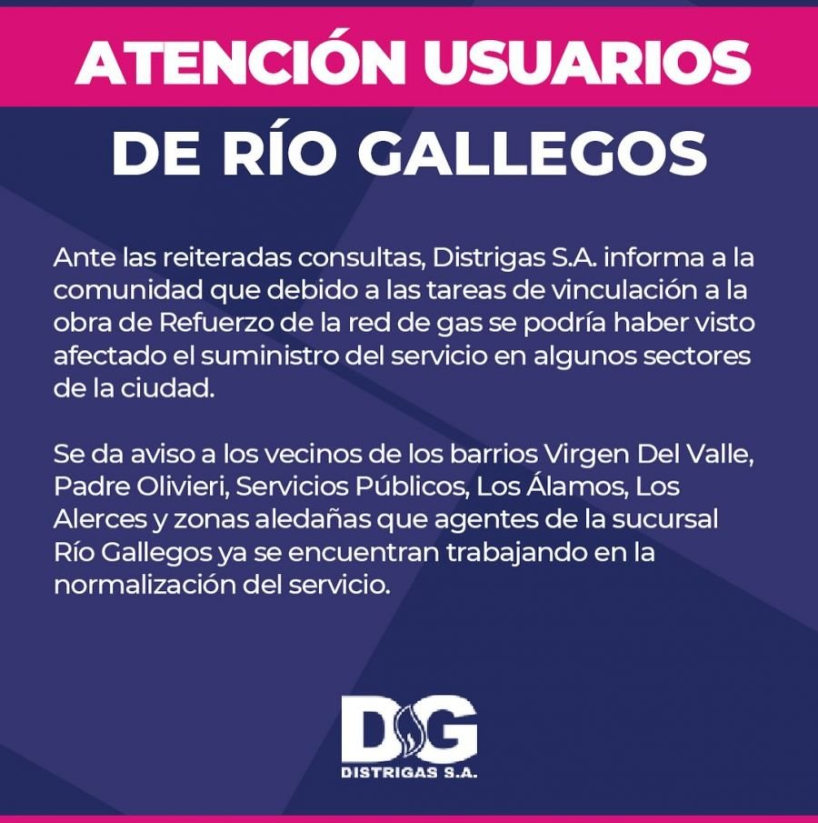 Comunicado de Distrigas S.A.