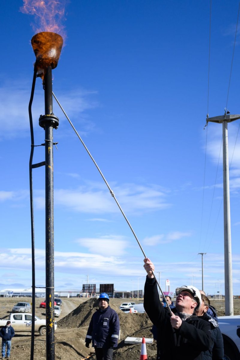 El Gobierno inauguró la obra de refuerzo de gas en el Barrio Virgen del Valle de Río Gallegos