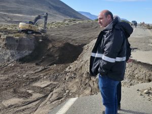 Vialidad Provincial comenzó la obra de remediación sobre la Ruta Provincial 41, al sur de El Chaltén