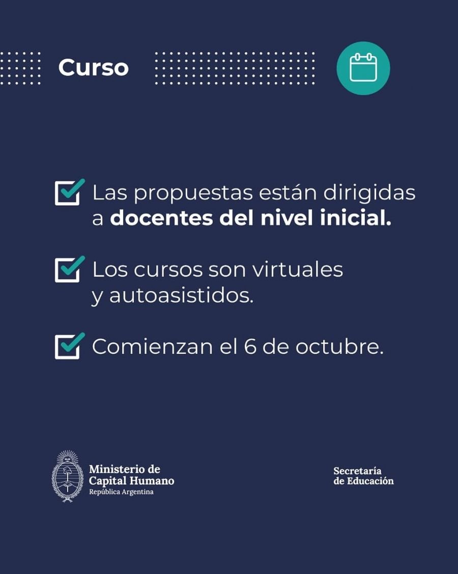 Comenzó la inscripción para cursos virtuales de formación docente en el nivel inicial