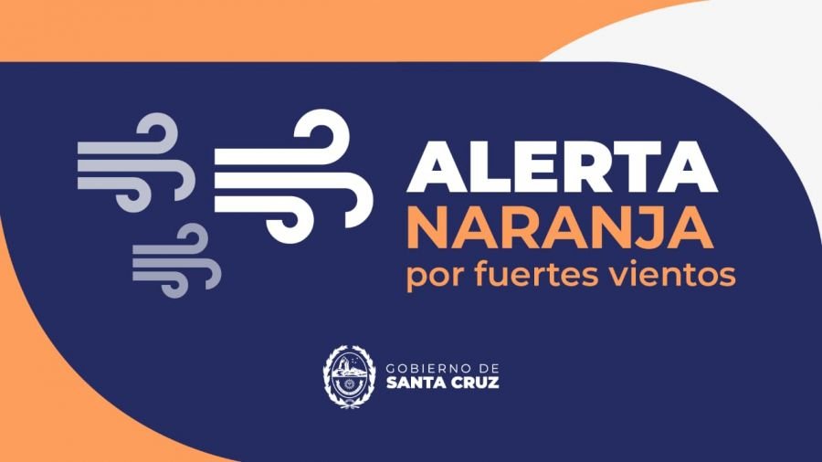 Alerta Naranja por fuertes vientos en Santa Cruz: se solicita tomar todos los recaudos necesarios