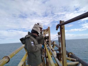 Realizaron inspección de producción hidrocarburífera en la Plataforma Magallanes