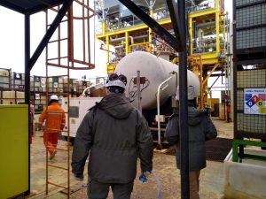Realizaron inspección de producción hidrocarburífera en la Plataforma Magallanes