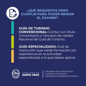 Turismo anunció la apertura de la pre-inscripción al examen para guías provinciales