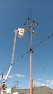 Servicios Públicos realizó mejoras en el servicio eléctrico en Caleta Olivia