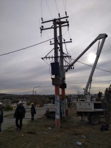 Servicios Públicos realizó mejoras en el servicio eléctrico en Caleta Olivia