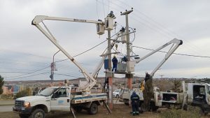 Servicios Públicos realizó mejoras en el servicio eléctrico en Caleta Olivia