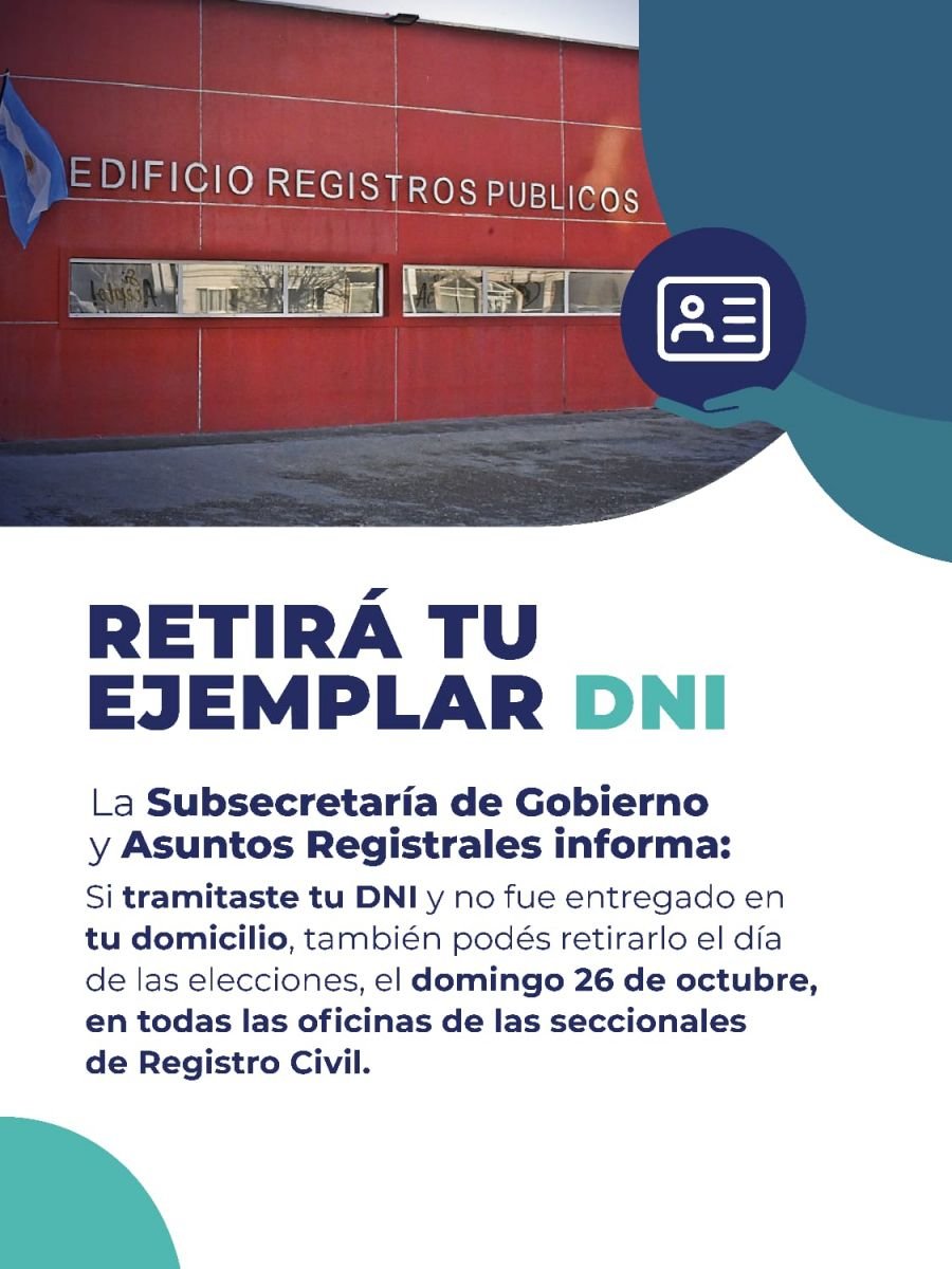 #SantaCruzElige2025: Agilizan la entrega de DNI para las elecciones legislativas