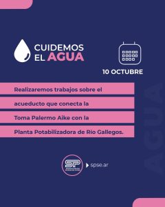 Servicios Públicos realizará trabajos de mejora en el acueducto de Río Gallegos