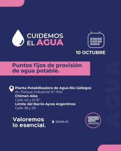 Servicios Públicos realizará trabajos de mejora en el acueducto de Río Gallegos