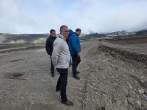 Daniel Álvarez recorrió la obra de la Ruta Provincial N°41 en El Chaltén