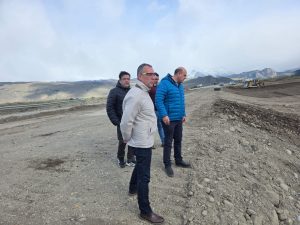 Daniel Álvarez recorrió la obra de la Ruta Provincial N°41 en El Chaltén