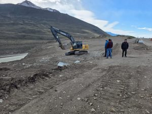 Daniel Álvarez recorrió la obra de la Ruta Provincial N°41 en El Chaltén