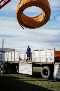 Llegaron los materiales para ampliar la red de gas en la Cuenca Carbonífera