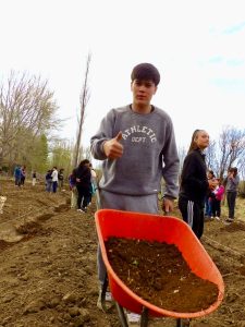 Próximos egresados de la Escuela Agropecuaria Provincial N°1 plantaron un monte frutal como legado educativo